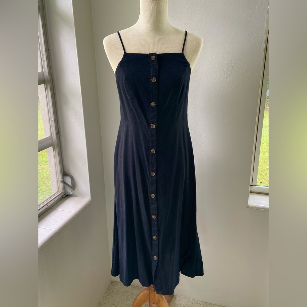 Old Navy Spaghetti Strap Linen Midi Sundress